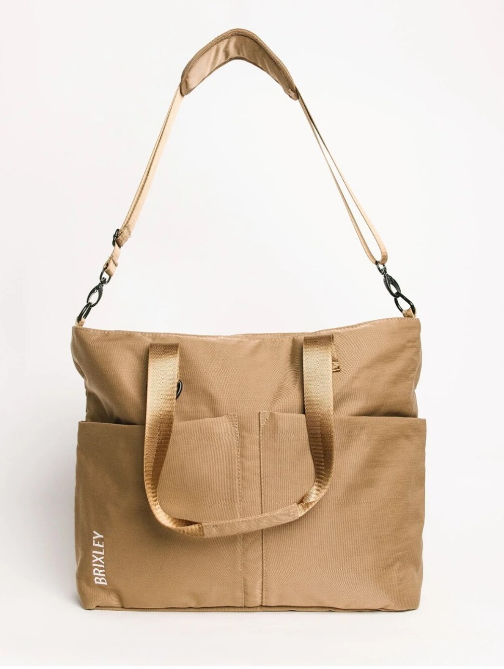 Brixley Convertible Tote Bag Travel Work Laptop Bag Tan Neutral - Excellent Cond